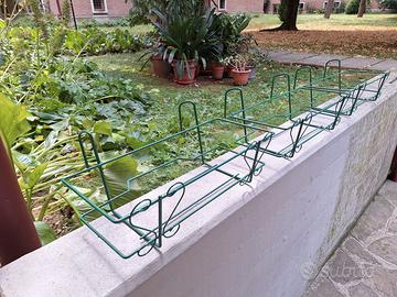 3 Fioriere verdi da balcone o giardino