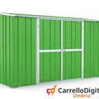 Casetta in lamiera esterno 307x100 verde chiaro