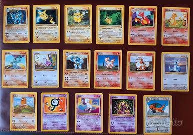 LOTTO CARTE POKEMON RARE - SET BASE (PRIMA EDIZ.)