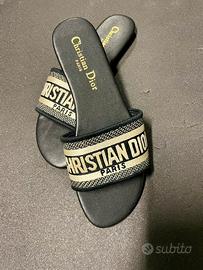 Ciabattine Dior Dway nere, n. 39, nuove