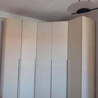 Armadio angolare bianco opaco