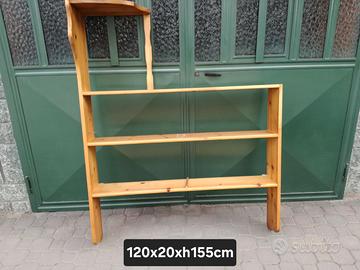 Libreria parete in pino