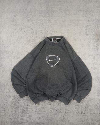 Felpa Nike Vintage Grigio Scuro Patch Center Logo