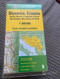Carta Stradale Slovenia,Croazia e altri paesi TCI