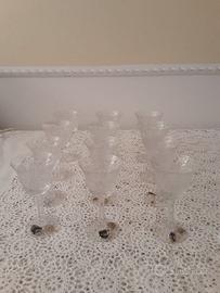12 Calici VIno Cristallo di Boemia/Bohemia Vintage