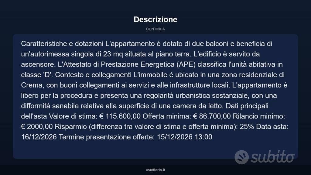 Appartamento – Crema, Ombriano - Vista 4