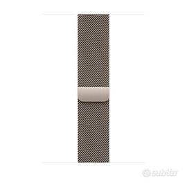 CINTURINO APPLE WATCH MAGLIA MILANESE NATURALE M\L