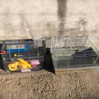 2 gabbie criceti/conigli