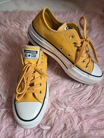Converse cuck taylor platform gialle