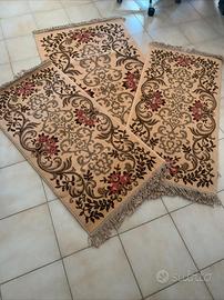 Tris tappeti Pura Lana Vergine Rossifloor Rosa