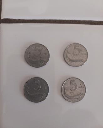 Rare monete da 5 lire