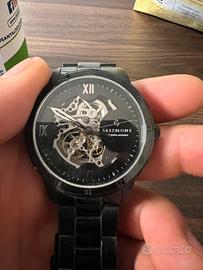Orologio Meccanico Scheletrato Seizmont Nero