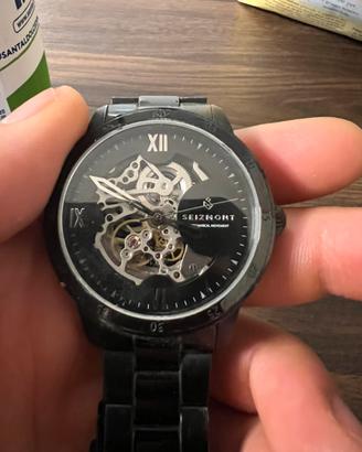 Orologio Meccanico Scheletrato Seizmont Nero