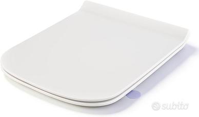 Tavoletta WC Quadrata Corta in Urea, Sedile Ammort