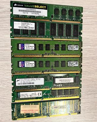 Blocco Memorie RAM Desktop Vintage (DDR / DDR2)