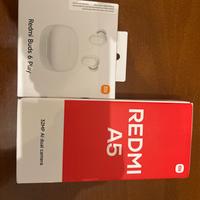 Redmi A5 nero sigillato più auricolari