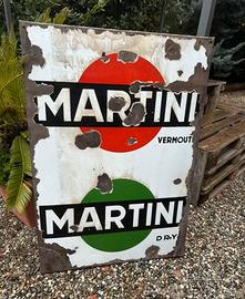 Insegna Martini smaltata doppia