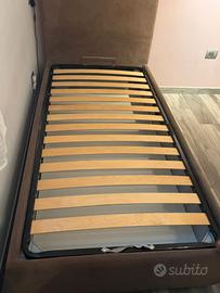 Letto Singolo Contenitore Marrone come nuovo