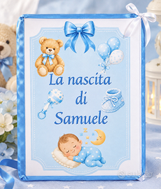 Libro bomboniere interamente personalizzabile.
