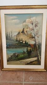 Quadro dipinto a olio su tela