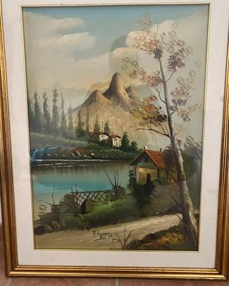 Quadro dipinto a olio su tela