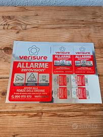 Adesivi Antifurto Verisure Cartello Deterrente