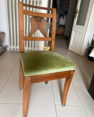 Sedie vintage in legno
