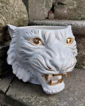 Vaso testa di tigre