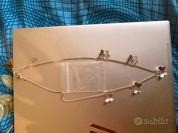 collana con 5 farfalle argento