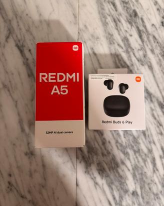 Xiaomi Redmi A5 128gb piu Xiaomi Buds play 6