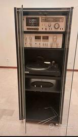 Mobile per impianto hi-fi vintage – ante fumé