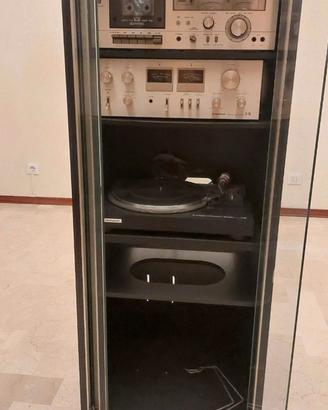 Mobile per impianto hi-fi vintage – ante fumé