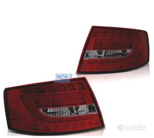 FANALI PER AUDI A6 C6 04-08 SEDAN LED ROSSO AFFUMI