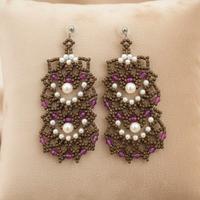 Orecchini Artigianali Perle di fiume Retrò glam