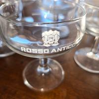 set 8 calici Rosso Antico modernariato
