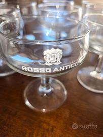 set 8 calici Rosso Antico modernariato