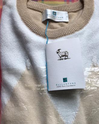 BALLANTYNE ARGYLE INTARSIA NUOVO CON CARTELLINO