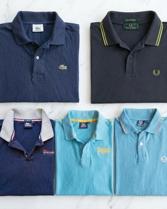 Lotto 5 polo uomo Fred Perry Lacoste Lonsdale