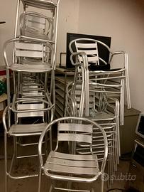 Sedie e tavoli in alluminio da esterno