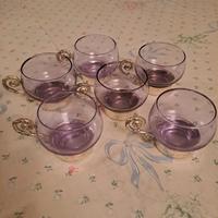 Tazzine da caffè con base in silver plated