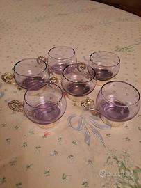 Tazzine da caffè con base in silver plated