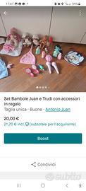 Set bambole Trudi con accessori in regalo