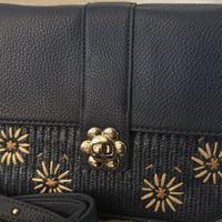 Borsa a tracolla della camomilla , blu scuro