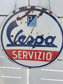 Insegna Vespa Servizio Diamentro 80 cm originale