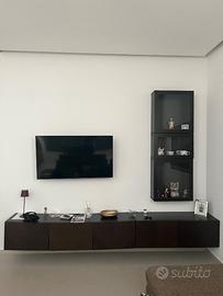 Mobile tv parete attrezzata Ikea Besta ante noce