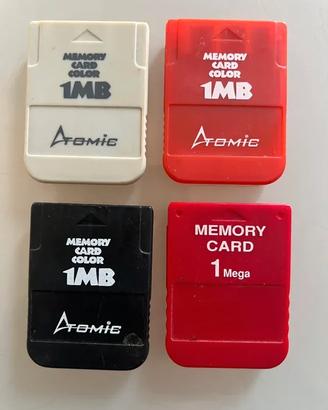 4 Memory Card 1MB Atomic x PS1