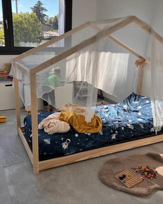 Letto Montessory capanna 90x200cm