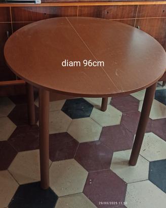 tavolo legno tondo allungabile 4 zampe