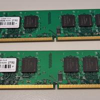 2 Moduli Transcend memoria RAM DDR2 da 2Gb-667DIMM
