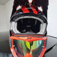 Casco più occhiali cross